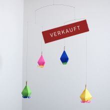 Origami-ART Unikat Mobile Maiglöckchenduft handgemacht farbig