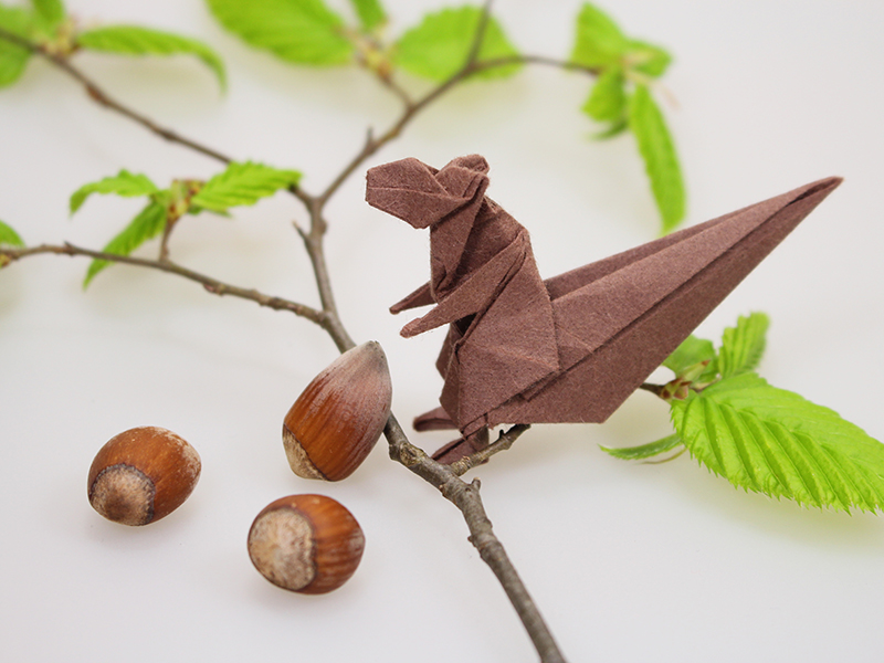 OrigamiART Eichhörnchen aus Mino Washi handgefaltet