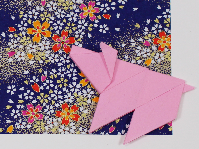 OrigamiART Glückwunschkarte mit rosa Schweinchen