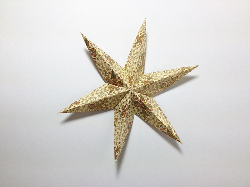OrigamiART Stern für Weihnachten aus Florentiner Papier handgemacht